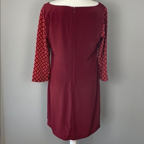 Old Navy Red Printed Sleeve Shift Dress. Size Medium. NWT. Minimalist Lagenlook. - Picture 5 of 12